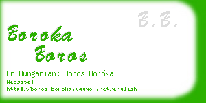 boroka boros business card