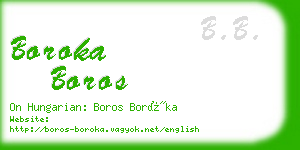 boroka boros business card